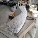 Work in progress. 
Love to do the handwork and refine the shape.

#stonesculpting #marblesculptor #workinprogress #beeldhouweninsteen #abstractsculpture