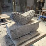 New plan with two small old stones.

#artistatwork #stonesculpting #inthestudio #workinprogress