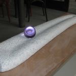 'Catch the Light', marble and glass

#marblesculpture #minimalabstract #indoorsculpture #catchthelight #purpleandwhite #fiekederoij